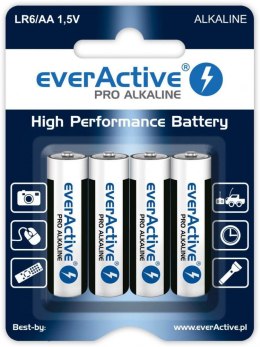 Everactive Baterie alkaliczne AA/LR6 everActive Pro Alkaline 4 sztuki