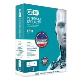 Eset Oprogramowanie ESET Internet Security dla 1 komputera, 12 m-cy, BOX