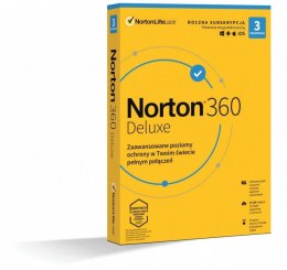 NORTONLIFELOCK Oprogramowanie NORTON 360 Deluxe 25GB PL 1 użytkownik, 3 urządzenia, 1 rok