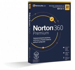 NORTONLIFELOCK Oprogramowanie NORTON 360 Premium 75GB PL 1 użytkownik, 10 urządzeń, 1 rok
