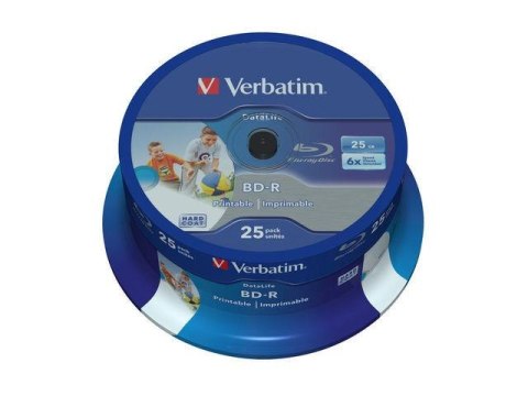 Verbatim BD-R SL Datalife 25GB* 6x Wide Inkjet Printable (cake 25)