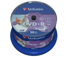 VERBATIM DVD+R Verbatim 16x 4.7GB Printable No ID (Cake 50)