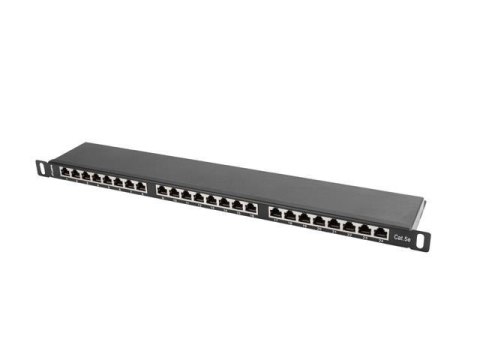 LANBERG Patch panel Lanberg PPS5-0024-B 24 port 0.5U kat.5e ekranowany czarny