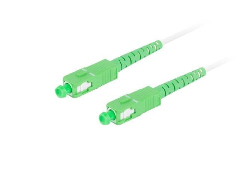 LANBERG Patchcord światłowodowy Lanberg SM SC/APC-SC/APC SIMPLEX 3.0mm LSZH G657A2 30m biały