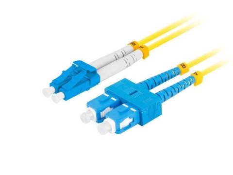 LANBERG Patchcord światłowodowy Lanberg SM SC/UPC-LC/UPC DUPLEX 3.0mm LSZH G657A1 1m żółty