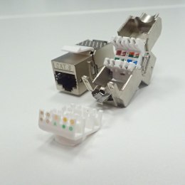 NETRACK Moduł keystone Jack RJ45 kat. 6A FTP, beznarzędziowy Netrack