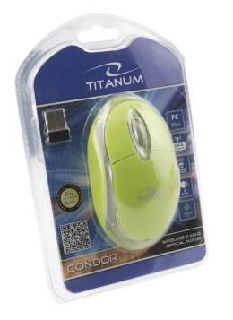 Titanum Mysz bezprzewodowa Titanum 3D Condor optyczna 2.4 GHz zielona