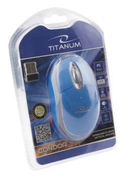 Titanum Mysz bezprzewodowa Titanum Condor 3D optyczna 2.4 GHz niebieska