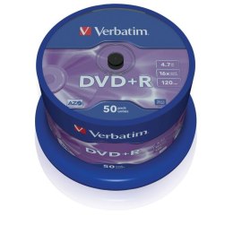 VERBATIM DVD+R Verbatim 16x 4.7GB Matt Silver (Cake 50)
