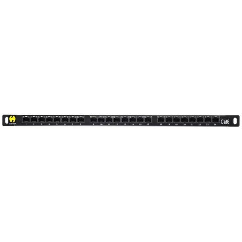 NETRACK Patch panel 19'' Netrack 24-porty kat. 6 UTP, 0,5U z półką