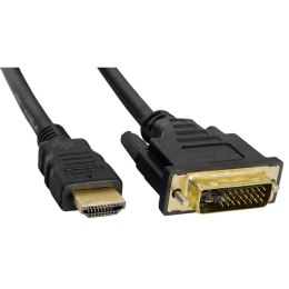 AKYGA Kabel DVI - HDMI Akyga AK-AV-11 DVI-D (M) (24+1) - HDMI (M) 1,8m czarny