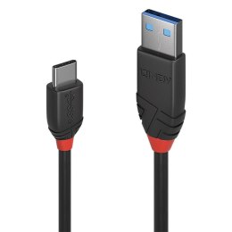 LINDY Kabel USB LINDY 3.1 A/M - USB C/M , Black Line 1,5m Czarny
