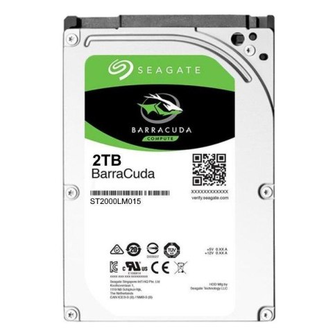 Seagate Dysk SEAGATE BarraCuda® ST2000LM015 2TB 2.5" 5400 128MB SATA III