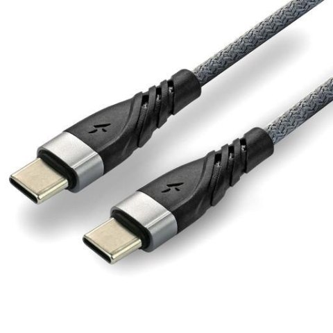 Everactive Kabel USB - USB-C / Typ-C everActive CBB-1CG 1m do 3A z obsługą szybkiego ładowania przewód pleciony szary