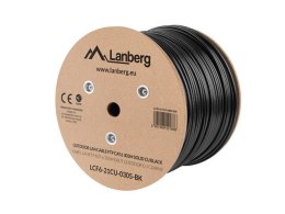 LANBERG Kabel FTP Lanberg kat. 6 305m drut Outdoor CU czarny