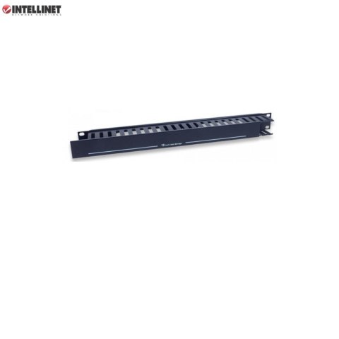 Intellinet Organizer Kabli Intellient Rack 19" 1U z pokrywą, czarny