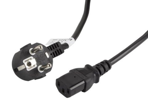 LANBERG Kabel zasilający Lanberg CEE 7/7 -> IEC 320 C13 3m VDE czarny