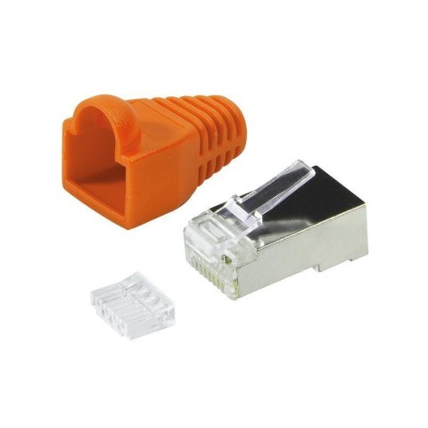 LogiLink Wtyk RJ45 CAT.6 FTP LogiLink MP0022O z osłonką, pomarańczowy 100szt