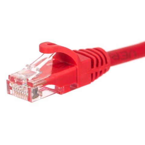 NETRACK Patchcord RJ45, Netrack osłonka zalewana, kat. 5e UTP, 0,25m czerwony