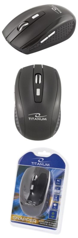 Titanum Mysz bezprzewodowa Titanum 6D SNAPPER TM105K optyczna 2,4GHz czarna
