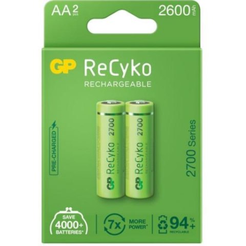 GP Recyko Akumulatorki AA / R6 GP ReCyko 2700 Series Ni-MH 2600mAh blister 2 sztuki