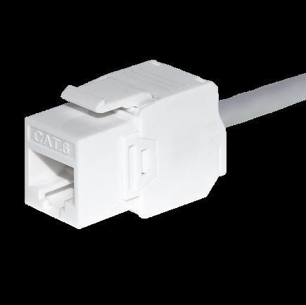 NETRACK Moduł keystone Jack RJ45 kat. 5e UTP, beznarzędziowy Netrack, biały