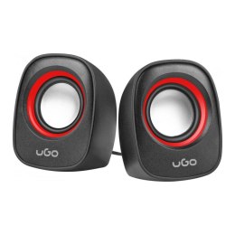UGO Głośniki UGO Tamu S100 2.0 2x 3W USB, Mini Jack czerwone