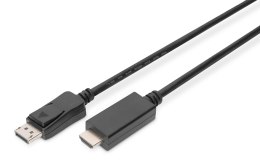 Digitus Kabel adapter DIGITUS DisplayPort 1.2 4K 60Hz UHD Typ DP/HDMI A M/M czarny 2m