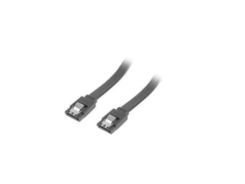 LANBERG Kabel SATA Lanberg DATA III (6Gb/s) F/F 0,7m metalowe zatrzaski czarny