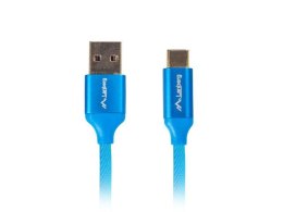 LANBERG Kabel USB 2.0 Lanberg Premium Type-C(M) - A(M) 1m niebieski QC 3.0