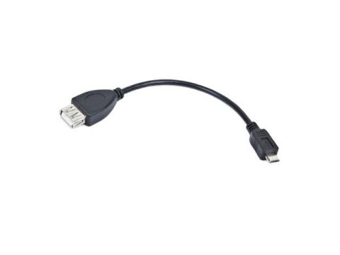 LANBERG Kabel USB 2.0 Lanberg micro USB - USB-A M/F 2.0 0,15m OTG czarny