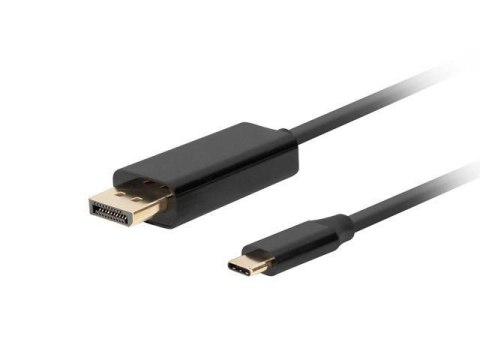 LANBERG Kabel adapter Lanberg USB-C(M) - Displayport(M) 1m 4K 60Hz czarny