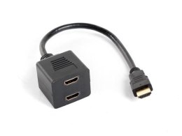 LANBERG Kabel adapter/splitter Lanberg AD-0019-BK HDMI-A (M) -> 2x HDMI-A (F) 0,2m czarny