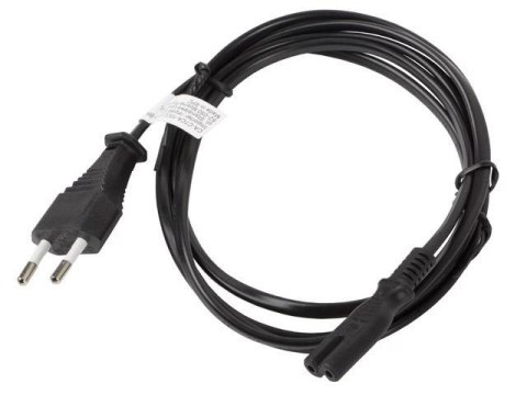 LANBERG Kabel zasilający Lanberg CEE 7/16 -> IEC 320 C7 EURO (radiowy) 3m czarny