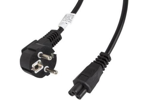 LANBERG Kabel zasilający Lanberg CEE 7/7 -> IEC 320 C5 notebook (miki) 3m VDE czarny