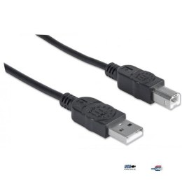 Manhattan Kabel Manhattan USB 2.0 A-B M/M, 3m, czarny