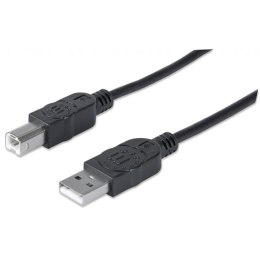 Manhattan Kabel Manhattan USB 2.0 AM-BM do drukarki, ekaranowany 1m czarny
