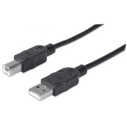 Manhattan Kabel Manhattan USB 2.0 AM-BM do drukarki, ekaranowany 5m czarny