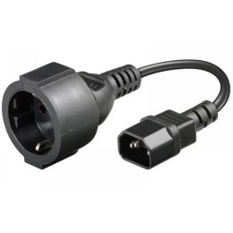 Manhattan Kabel zasilający / adapter Manhattan C14/Schuko F 0,23m czarny