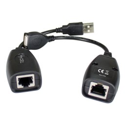 Techly Extender Przedłużacz Techly USB do 50m po kablu sieciowym RJ45