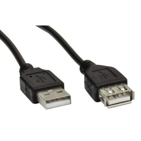 AKYGA Przedłużacz USB 2.0 Akyga AK-USB-07 USB A(M) - A(F) 1,8m czarny