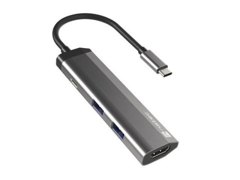 Natec Stacja dokująca USB Natec Fowler Slim Multiport USB-C PD, 2x USB 3.0, HDMI 4K, USB-C