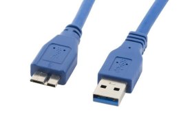 LANBERG Kabel USB 3.0 Lanberg micro AM-MBM5P 0,5m niebieski