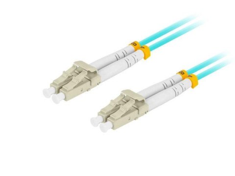 LANBERG Patchcord światłowodowy Lanberg MM LC/UPC-LC/UPC DUPLEX 3.0mm OM3 50/125 LSZH 1m aqua