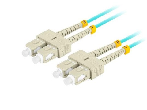 LANBERG Patchcord światłowodowy Lanberg MM SC/UPC-SC/UPC DUPLEX 3.0mm OM3 50/125 LSZH 2m aqua