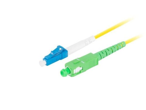 LANBERG Patchcord światłowodowy Lanberg SM LC/UPC-SC/APC SIMPLEX 3.0mm LSZH G657A1 2m żółty