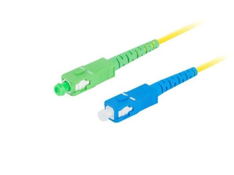 LANBERG Patchcord światłowodowy Lanberg SM SC/APC-SC/UPC SIMPLEX 3.0mm LSZH G657A1 3m żółty