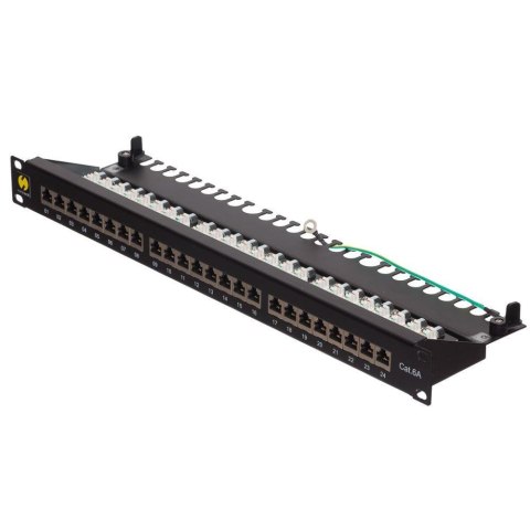 NETRACK Patch panel 19" Netrack 24-porty kat. 6A FTP wyposażony