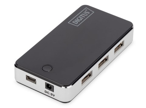 Digitus Hub USB DIGITUS DA-70222 7xUSB 2.0, aktywny, czarny