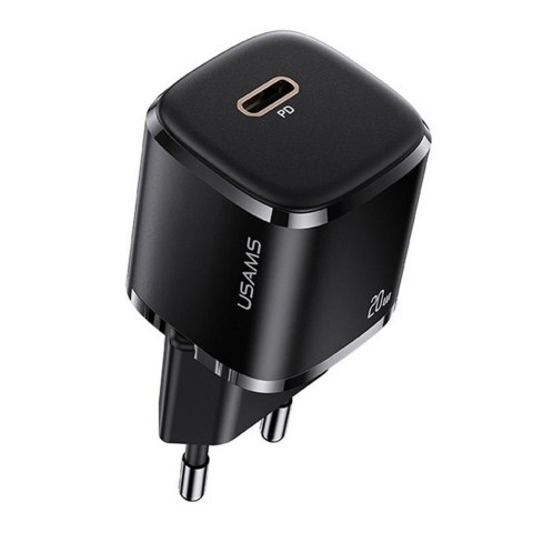 USAMS Ładowarka sieciowa Usams T36 mini 20W 1xUSB-C PD 3.0 bez kabla - czarna